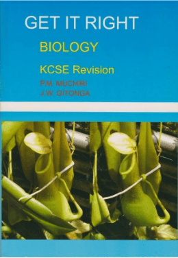 Cover of Get It Right Biology KCSE Revision